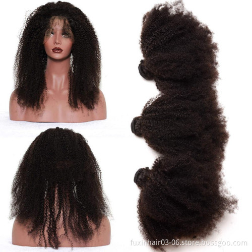Hair Wholesale Supplier High Quality Afro Kinky Curly Virgin Human Hair Peruvian Hair Bundles Unprocessed Virgin With Closure